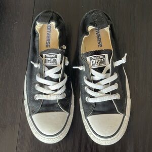 Black slip on converse tennis shoes